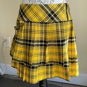 Ideology Yellow and Black Plaid Skirt Size 10